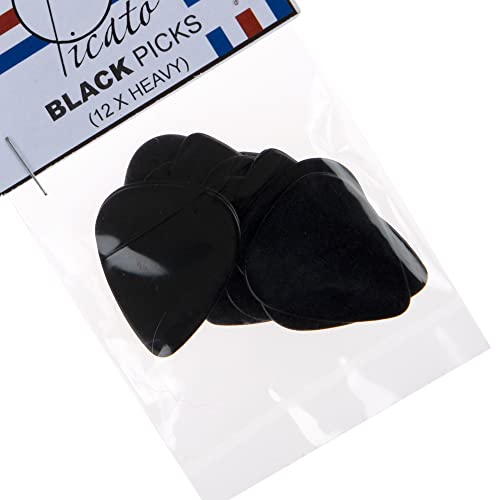 Picato Lot de 12 médiators lourds Noir - Les Beatles, Paul McCartney, John Lennon, RIngo Starr, George Harrison Picato Lot de 12 médiators lourds Noir – Image 3