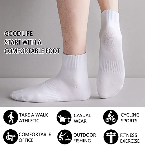 NicelyWe 6 Pair Ankle Quarter Running Athletic Solid Color Cotton Socks Simple Fashion Student Short Sock for Men Women Teens4