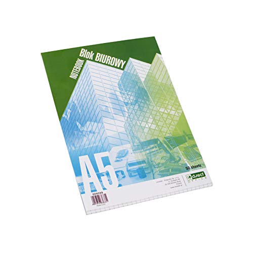 D.RECT 009599 Briefblock | karierter Schreibblock | 70 g/m² | A5 | 50 Blatt