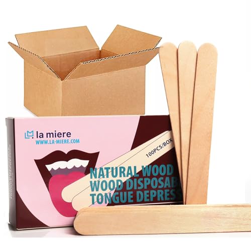 5000P 6" Wood Tongue Depressors Non-Sterile Large Applicator Sticks