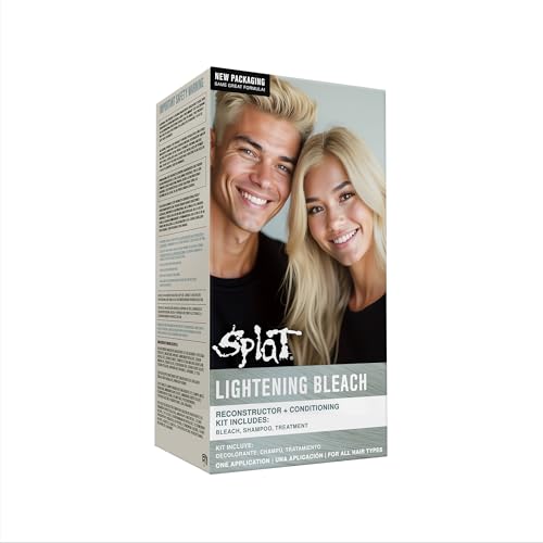 Splat Lightening Bleach Kit, 1 Application, Includes Oxide, Lightening Bleach Powder, Complete Shampoo & Deep Reconstructor Conditioner, Hair Bleach Kit Lifts 3-5 Levels, Vegan & Cruelty Free