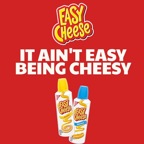 EASY CHEESE Cheddar Cheese Snack, 12-8 oz Cans
