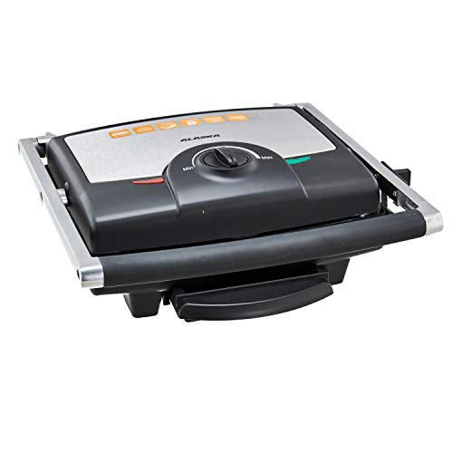 Preisvergleich Produktbild Alaska Kontaktgrill CG2016 / 2000 W / Antihaftbeschichtete Grillplatten / Fettauffangbehälter / stufenlos / Grillfläche ca. 29 x 24,5 cm / rutschfest / Kontrollleuchte / Tischgrill