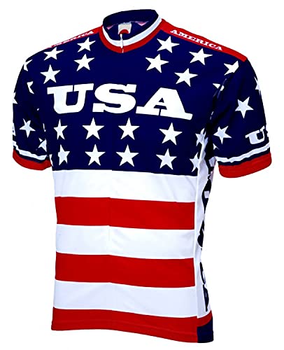 World Jerseys 1979 Team USA Cycling Jersey Men's Medium Short Sleeve