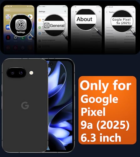 Image of FNTCASE for Google Pixel 9a Case: Frosted Translucent Matte Shockproof Slim Protective Case - Military Grade Drop Proof Anti-Fingerprint Hard Back Cell Phone Cover (6.3 inch /Black) | Frosted