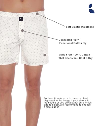Image of Cotton Boxer Shorts for Men, Breathable, Comfortable & Lightweight (Pack of 2)