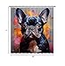 Ganshan Bi Funny French Bulldog Dog Shower Curtain for Bathroom Home Decor Dog Puppy Pet Animal Print Bath Curtains with 12 Hooks 66x72 Inch Style 4