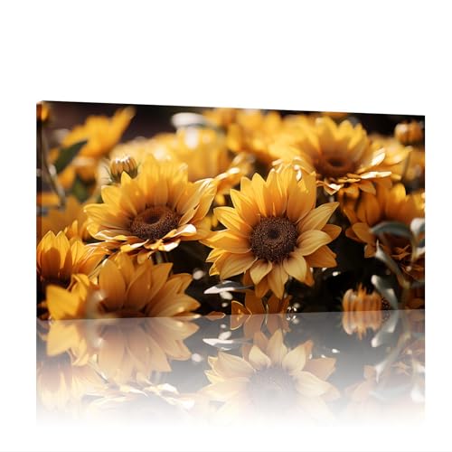 Toile murale tournesol artistique avec impressions giclées haut de gamme