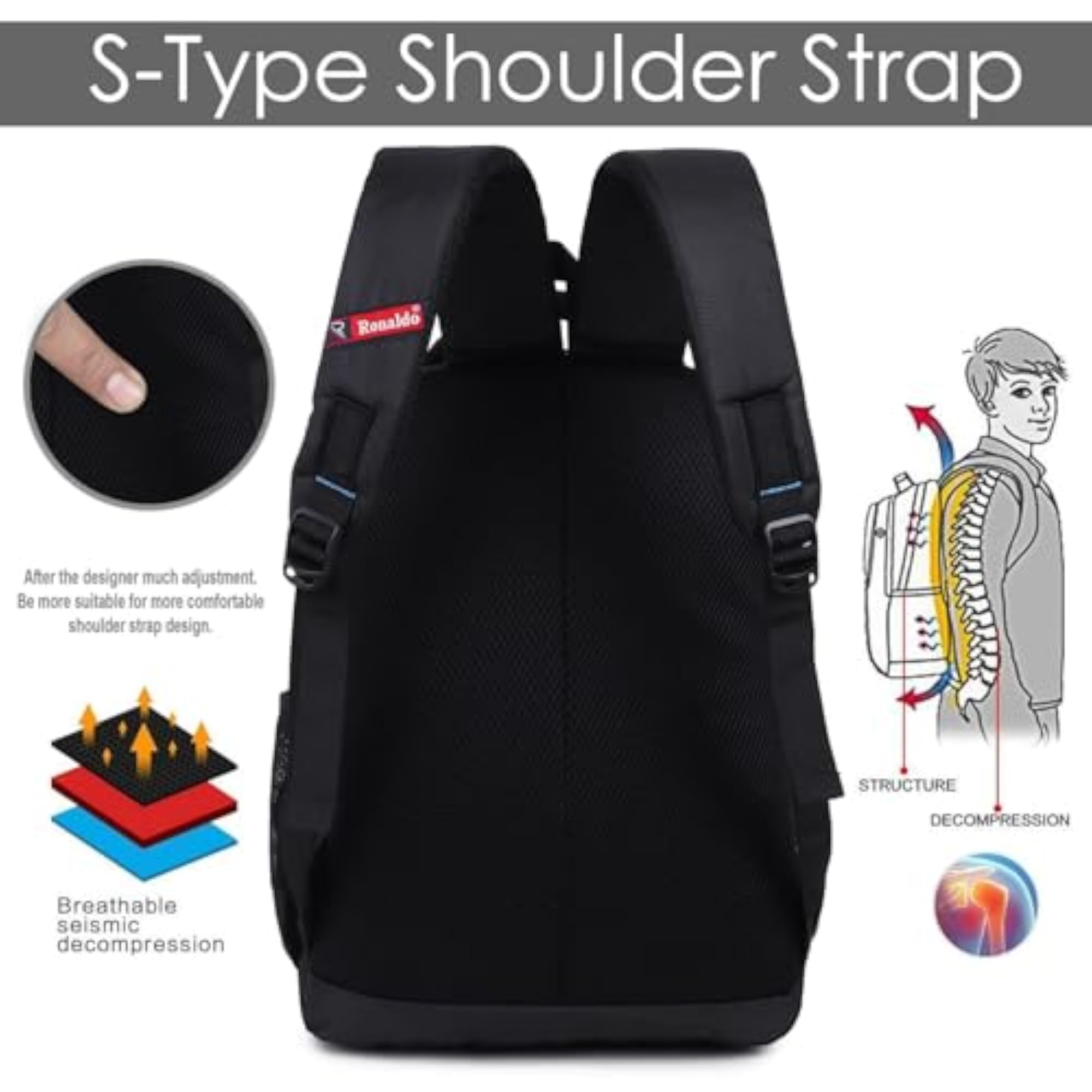 Printed Travel School College Daypack, Multi Utility Bag