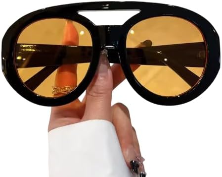 Women's Round Frame Boho Fashion Glasses – Trendy Full Rim Shades for Casual and Outdoor Styling