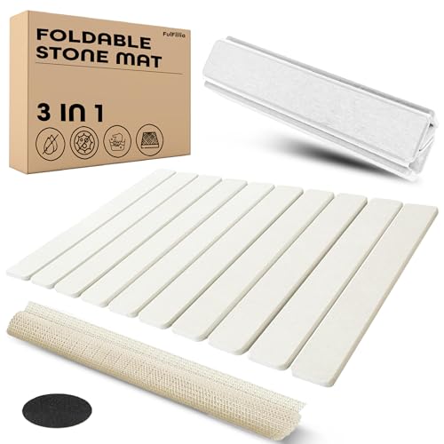Fulfillia PARENT MAT Stein-Trockenmatte Badematte Set