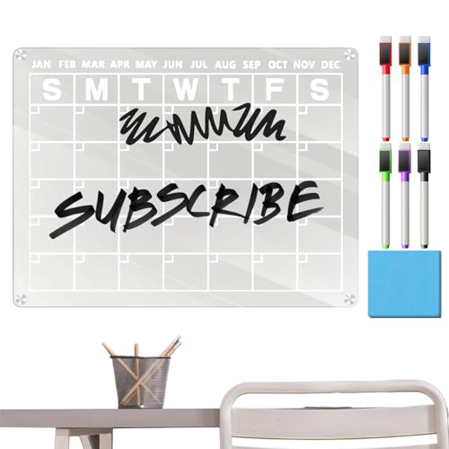 Organizador mensual de cocina acrílico para lista de compras familiar y notas de oficina