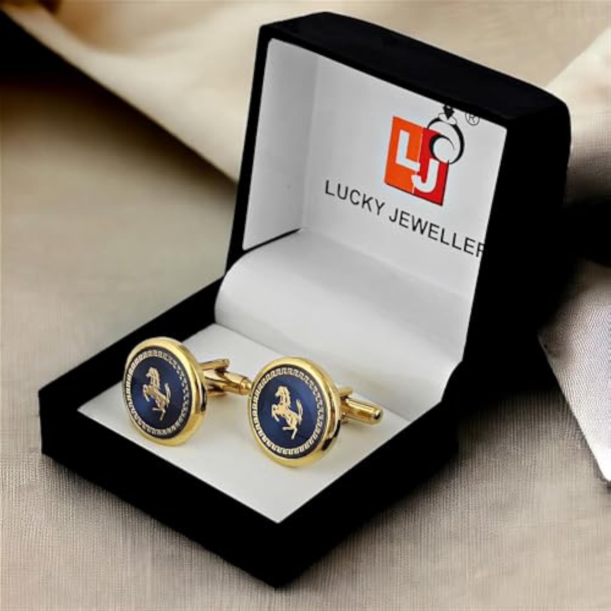 Vintage Horse Round Sleeve Button Formal Cuff Wedding Cufflinks Pair