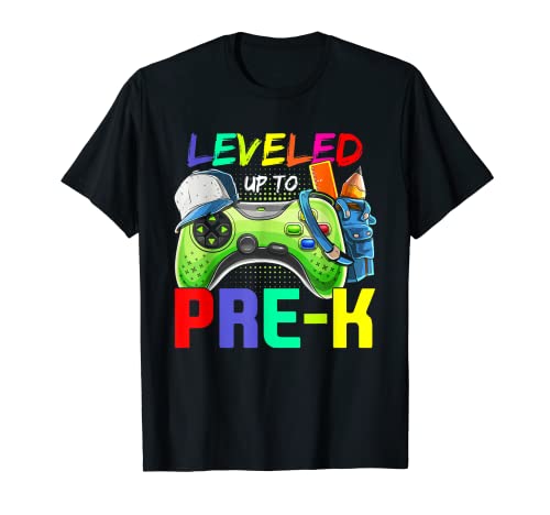 Niveled Up To Prek Gamer Back To School First Day Boys T-Shirt