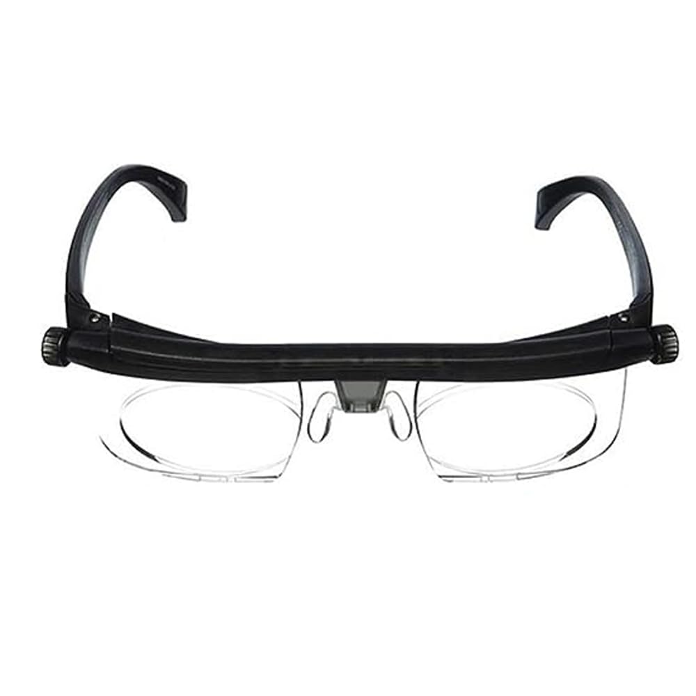 Hyqhyx Unisex Black Adjustable Focus Glasses Dial Vision Near And Far Sight, Adjustable Glasses,Vision Focus Adjustable Glasses,Distance Reading Glasses For Men Ladies Elderly (1Pcs) Eiminb.