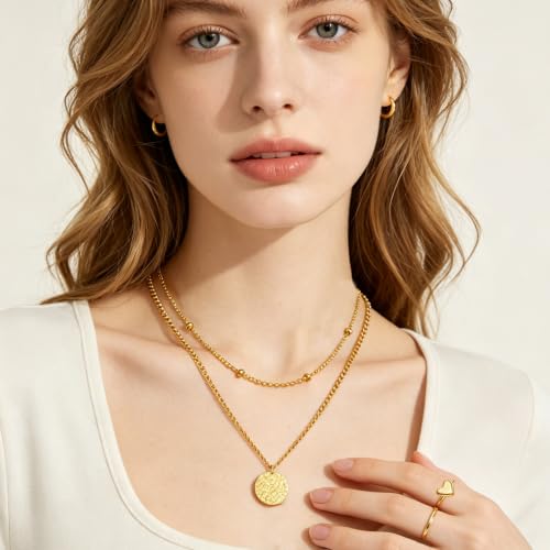 Image of NEWITIN 74 Pieces Gold Jewelry Set for Women Fashion Costume Jewelry Gold Plated Necklace Bracelet Waist Chain Ring Earrings Set for Women