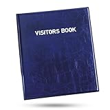 Durable Besucherbuch Leder 100 perforierte Ausweiseinlagen DSGVO konform Besuchermanagement A4 Anmelden und Abmelden Gästebuch für Büro Taufe Geburtstag Hochzeit Event 90 x 60 mm