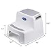 (2 Pack) 2 Step Stool for Kids with 2 Free Finger Pinch Guards! Perfect for The Bathroom and Kitchen, with Extra Thick Anti-Slip Rubber Feet.