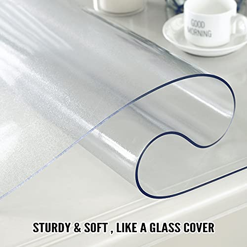 Royhom Frosted Table Cover Protector 2Mm Thick 60 X 36 Inch Clear Table Protector For Dining Room, Plastic Table Cover, Clear Vinyl Tablecloth Protector Waterproof Oil-Proof #TOP3