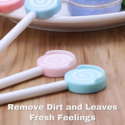 Image of Adore Kid's manual Tongue Cleaner with Safety Case and Candy Design (Multicolor,Pack of 5)