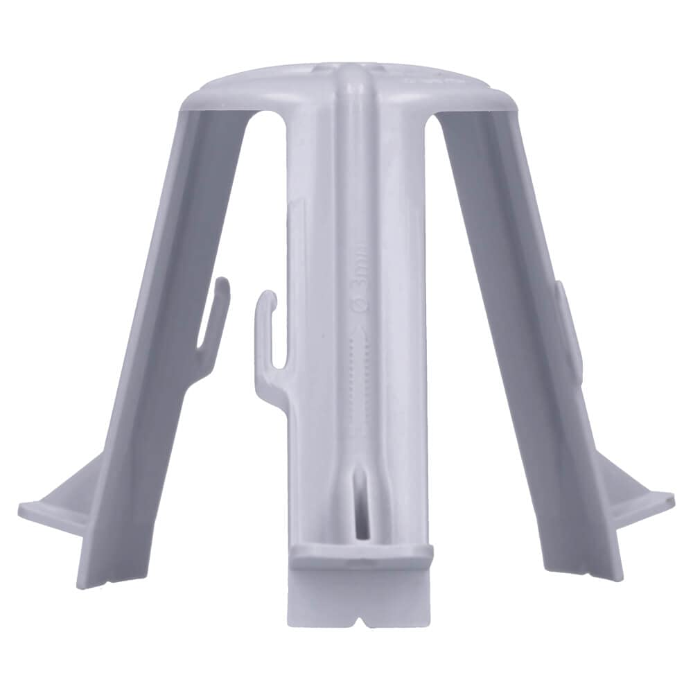 Voxura Abstandshalter LED-Einbaustrahler Halogen 60-90mm Einbauhöhe 75mm Hitzeschutz Hohldecke Spots mit 3 Standbeinen Universal Grau 10 Stück