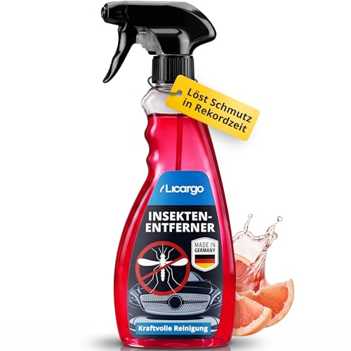 LICARGO Insektenentferner Auto 750ml Insektenreiniger löst hartnäckige Insektenreste Vogelkot Baumharz Fliegen- & Mückenentferner für Auto Motorrad Wohnmobil Lack Glas Chrom Kunststoff