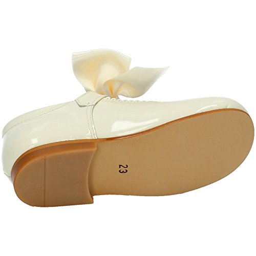 Merceditas Mercedes para niña de piel charol beige 4199 ideales para ceremonias en talla 30 5