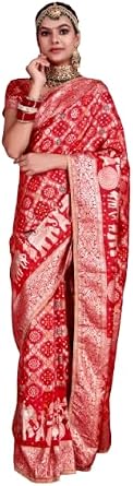 Womens Soft Viscose Dola Silk Saree with Zari Weaving Work | Lightweight Festive & Party Wear
