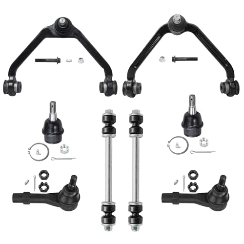 Image of Detroit Axle - 8pc Front End Control Arms Kit for 02-11 Ford Ranger, 02-07 Mazda B3000, 02-09 B4000, 2 Upper Control Arms 2 Lower Ball Joints 2 Sway Bars 2 Outer Tie Rod Ends Replacement