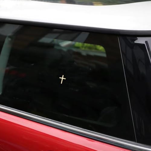 Image of Cross Metal Car 3D Sticker Cross Emblem for Car Motorcycle Scratched Decorative Car Logo Side Tail Logo (Gold)
