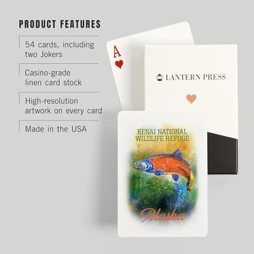 Baraja de Póker Lantern Press Kenai Alaska 52 cartas miniatura 3