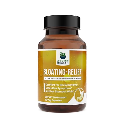 Avoirr Health Bloating and Gas Relief- Digestive enzymes for Women & Men, Triphala Powder Organic Helps Stomach, Bloat & Gut Cleanse -ibs-Anti Bloating Digestive & Gut Guardian, 60 Veg Capsules-630mg