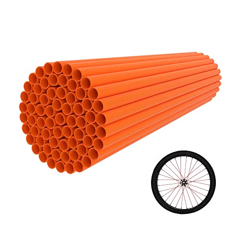 Goofit 72pcs Orange Couvre Rayons Moto Spokes Skins Set Protections Pour Roues Et Couleurs Protections Roues Jantes Motocross Cover VTT Vélo Vert