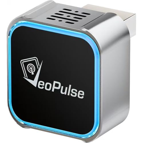 VeoPulse C-Pro USB-A Adattatore Wireless CarPlay & Android Auto – Memoria Doppia (Ideale per Coppie) – Corpo in Zinco Dissipazione Calore – Formato Standard Universale