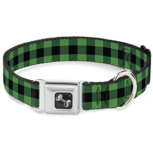 Collier de Chien Buckle Down Buffalo Plaid avec boucle os ajustable et robuste - 2