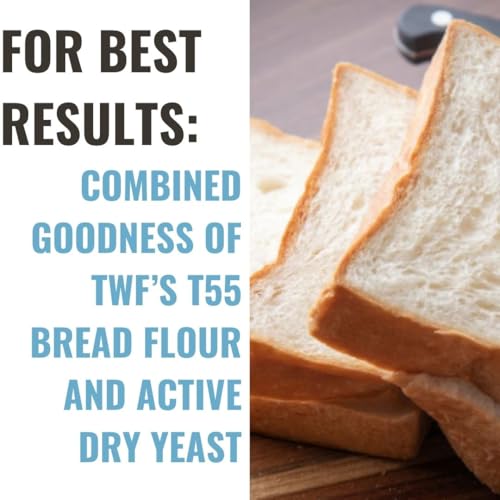 Image of TWF Bread Flour T55 - Buy 3 kg Bread Flour, Get 100g Yeast Free | Premium Unbleached All Purpose Flour for Breads, Buns & Pizzas | Ideal for Home Baking | Bake Perfect Breads Everytime