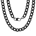 Produktbild ChainsPro Kubanische Kette Halskette Herren Schwarz 12mm Breit Miami kubanische Gliederkette Hip Hop Kette Männer Halskette 51cm Lang