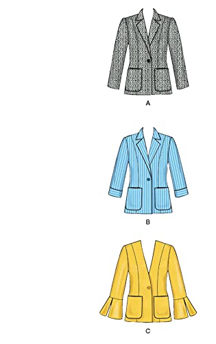 Patron Simplicity S8844 blazer ajusté régler problème longueur manches petite