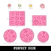 Muyulin Mini Rose Flowers Chocolate Silicone Molds, 5 Packs Plumeria Fondant Molds Chrysanthemum Mould for Birthday Cake Decoration Cupcake Toppers Sugar Craft Cookie Polymer Clay Resin #1