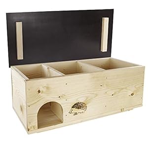 N/A XXXL Igelhaus Vollholz mit Labyrintheingang