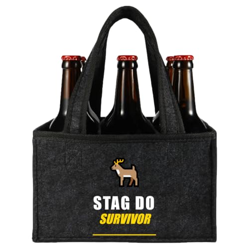 Bolsa de cerveza Senken moderna: transporta tus botellas gris sin ruidos