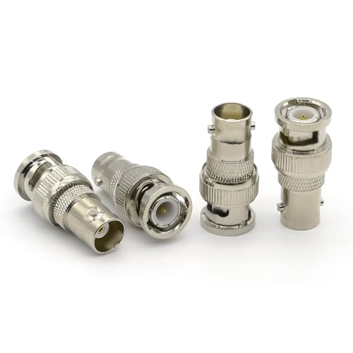 Adaptador BNC Macho a Hembra 4 Piezas miniatura 4
