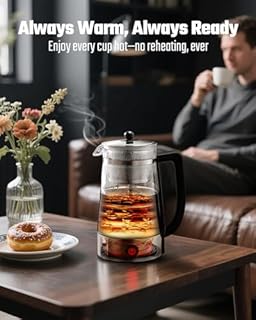 KIDISLE Percolator Coffee Pot Electric 10 Cup, Automatic Keep Warm, Stainless Steel Basket, Cool-Touch Handle