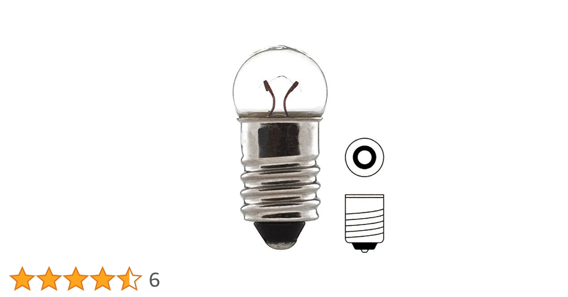 Lampadine Bici Vintage 6V - Set Anteriore 2.4W + Posteriore 0.6W - Attacco E10 Per Dinamo - Stile Retrò