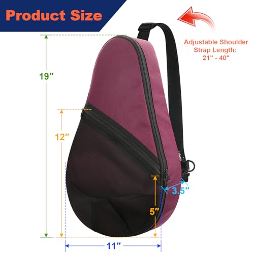 Image of Cosmos Padel Racket Bag Pickleball Paddle Sling Backpack Padel Racquet Storage Bag, Padel (Paddel Tennis) Equipment Carrying Bag with Mesh Pocket for 2 Paddles Ball Water Bottle & Accessory