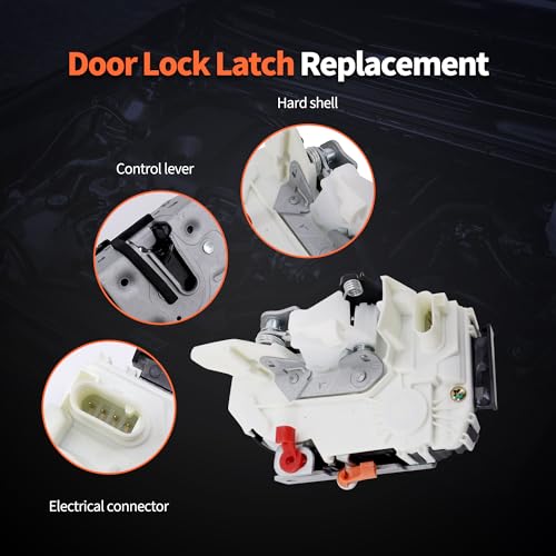 Image of HiSport 931-080 Door Lock Latch Actuator Front Left Driver Side - Compatible with Chrysler Town & Country Dodge Caliber Grand Caravan Ram 1500 Ram 2500 Ram 3500 Jeep Compass Patriot 2008-2024