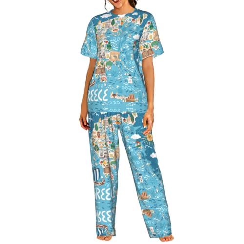Pyjama doux femme à manches courtes idéal pour vos soirées cocooning estivales