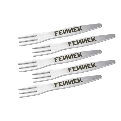 FENNEK Pieker 6 Stück im Set, Pommes, Currywurst, Picknick, Party, Grill Gabel, Picker, Spieß