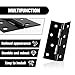 10 Pcs Small Door Hinges, 2 inch Stainless Steel Window Folding & Door Hings for Home Furniture Hardware on Doors Windows Dollhouses cabinets Wooden Boxes toolboxes Boxes with 80 Screws (Black)
