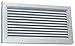 Door Louver, 14-1/4 H, 14-1/8 W, Aluminum
